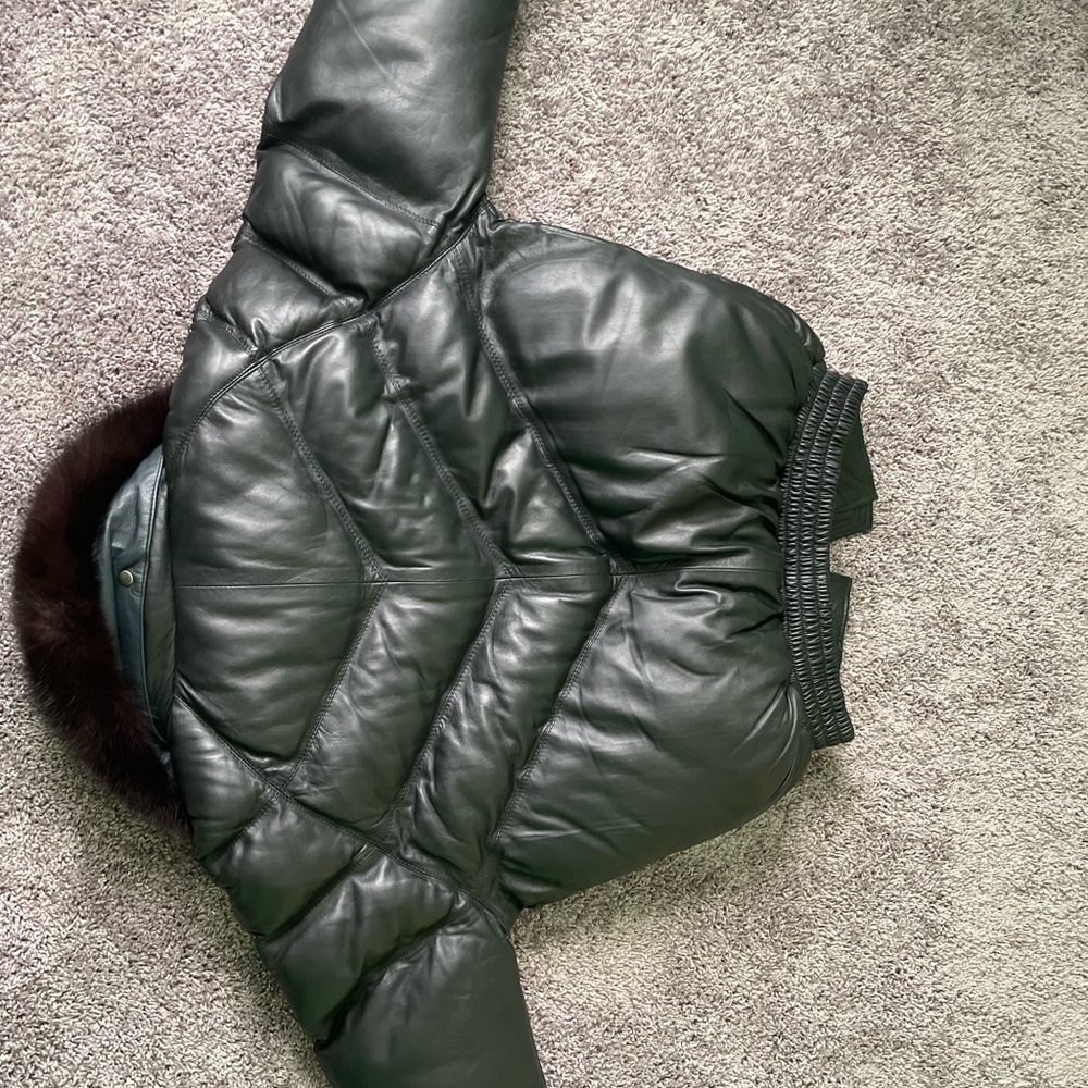Mens Bomber Leather Jacket Brand New with tags